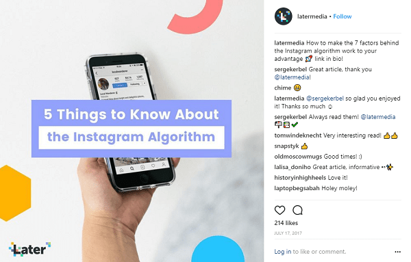 beste Zeit für die Veröffentlichung auf Instagram