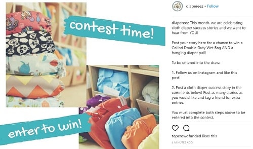 diaper eez instagram giveaway - gain 200 followers on instagram free