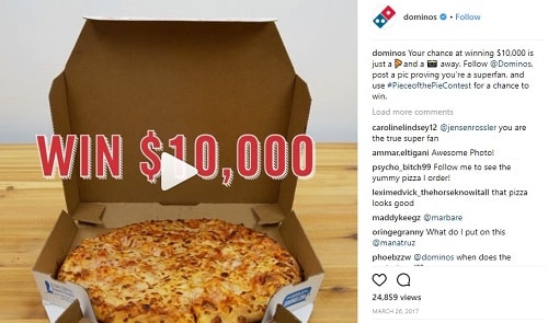 El sorteo Instagram de $10k de dominio