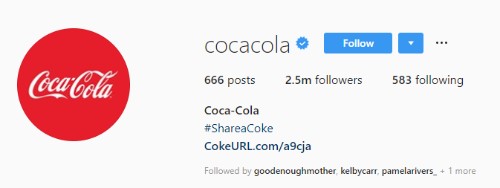 coca cola instagram - instagram profile follow