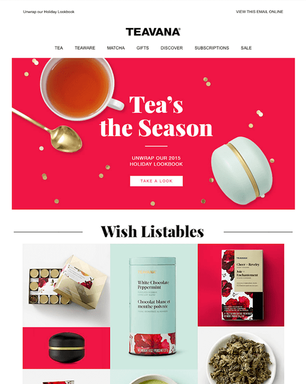 esempi di newsletter-Teavana