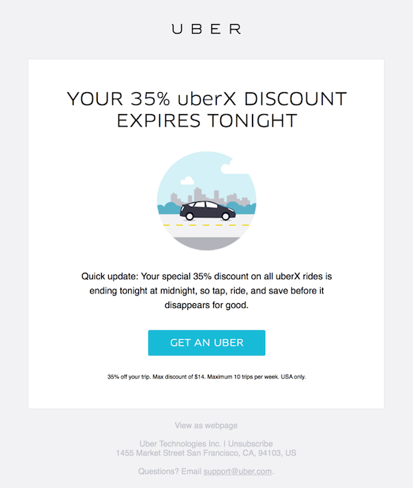 great newsletter examples-Uber