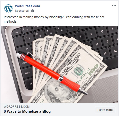 Ad Copy Example: WordPress