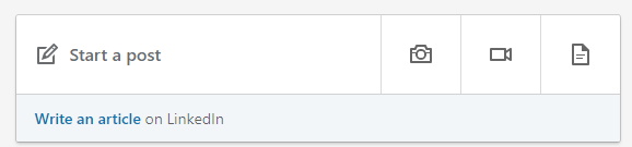 LinkedIn Pulse - Start a Post