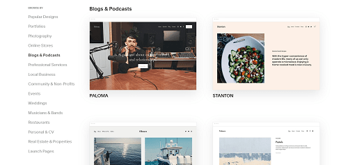 Wix vs. Squarespace: Squarespace Blog Templates